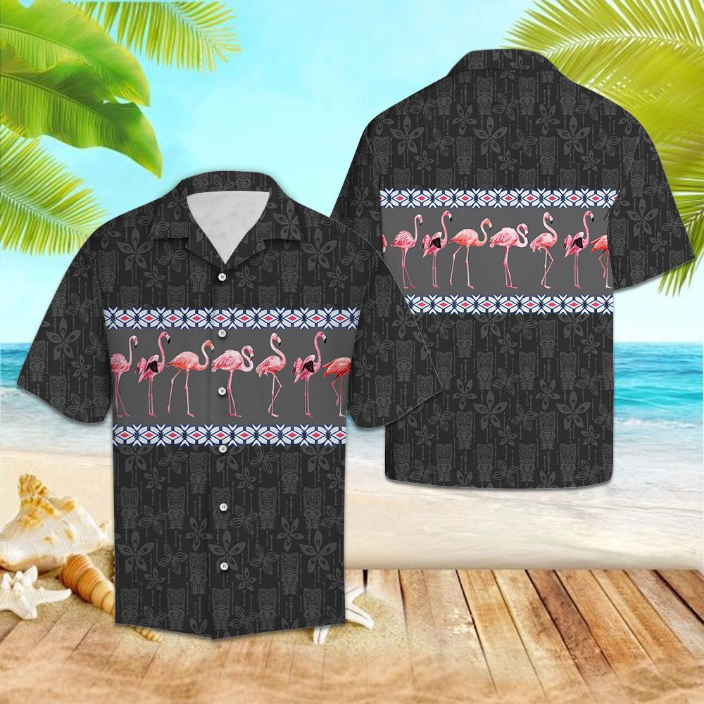 Flamingo Hawaiian Shirt Tropical Tropical Island Hawaiian Shirt For Men Women