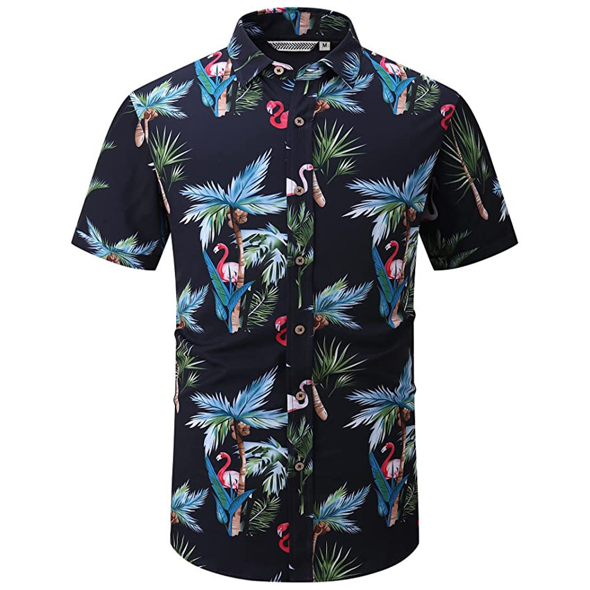 Flamingo Hawaiian Shirt Tropical Lovers Hawaiian Shirt Flamingo Hawaiian Shirt Tropical Lovers Shirt  Short