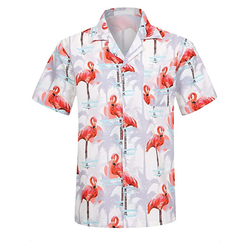 Flamingo Hawaiian Shirt Tropical Lovers Shirt For Men Women