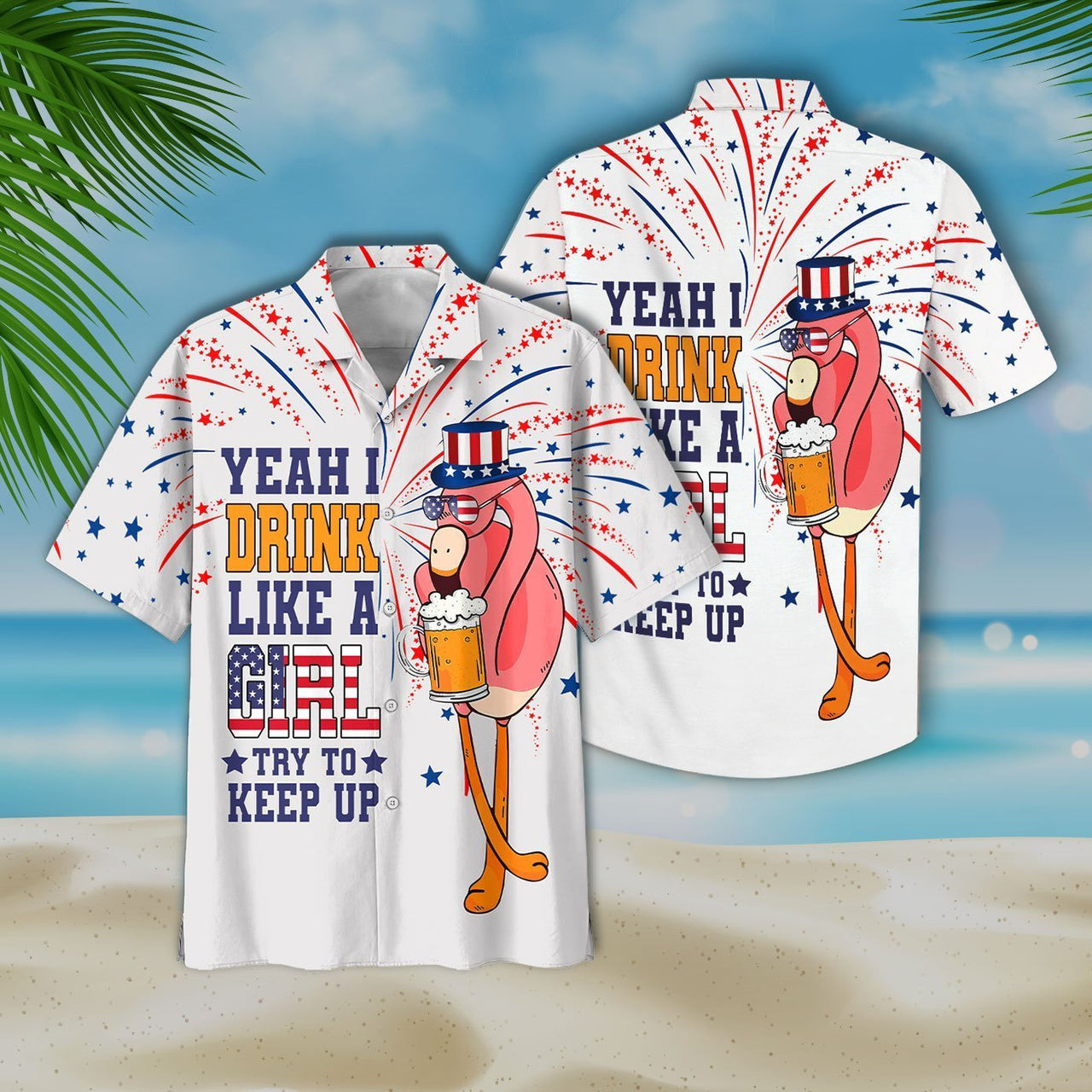 Flamingo Hawaiian Shirt Tropical And Beer Hawaiian Shirt For Men Women