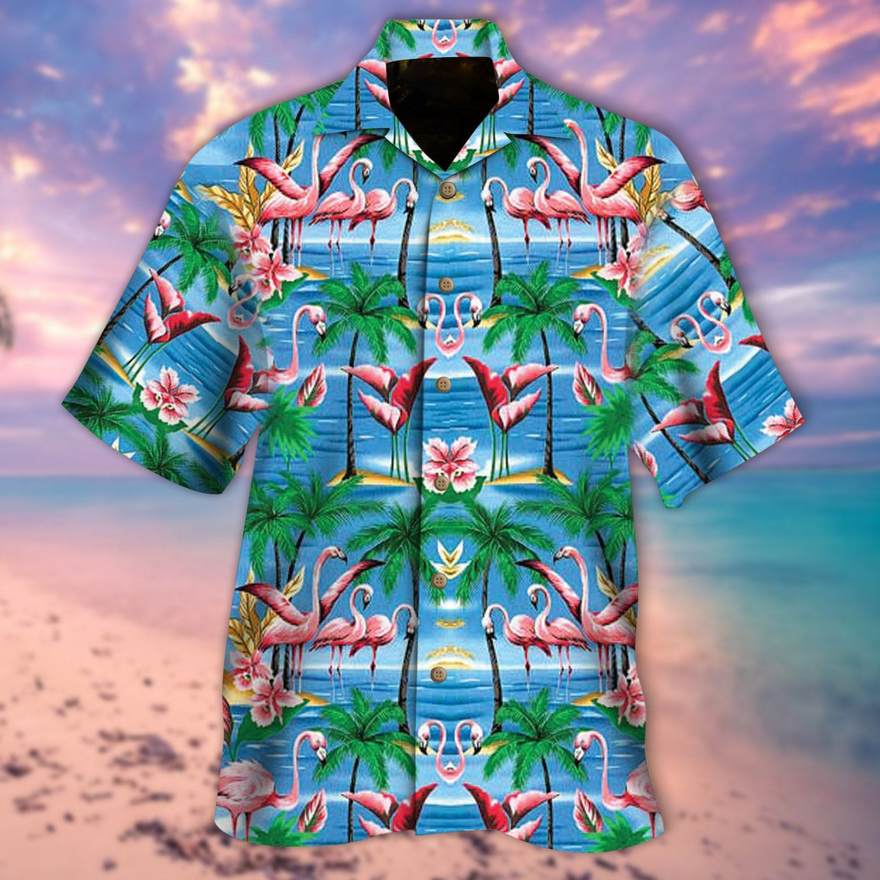 Flamingo Hawaiian Shirt Tropical Hawaiian Shirt For Men Women