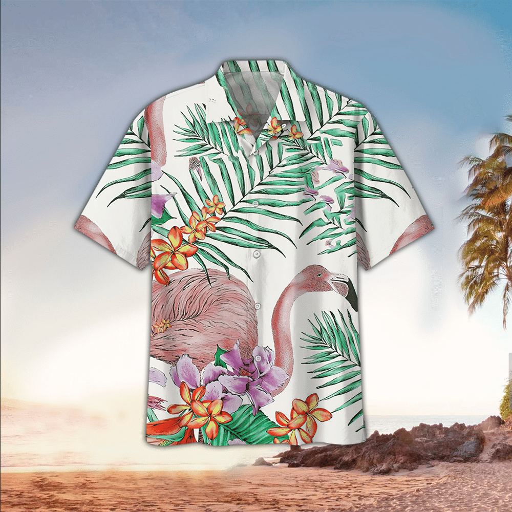 Flamingo Hawaiian Shirt Tropical Lovers Hawaiian Shirt Flamingo Hawaiian Shirt Tropical Lovers Button Up Shirt