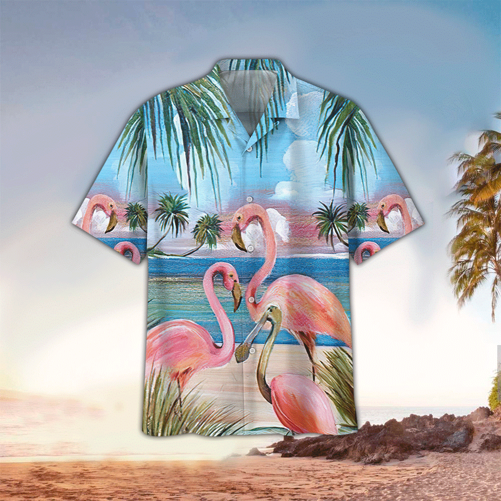 Flamingo Hawaiian Shirt Tropical Lovers Hawaiian Shirt Perfect Gift Ideas