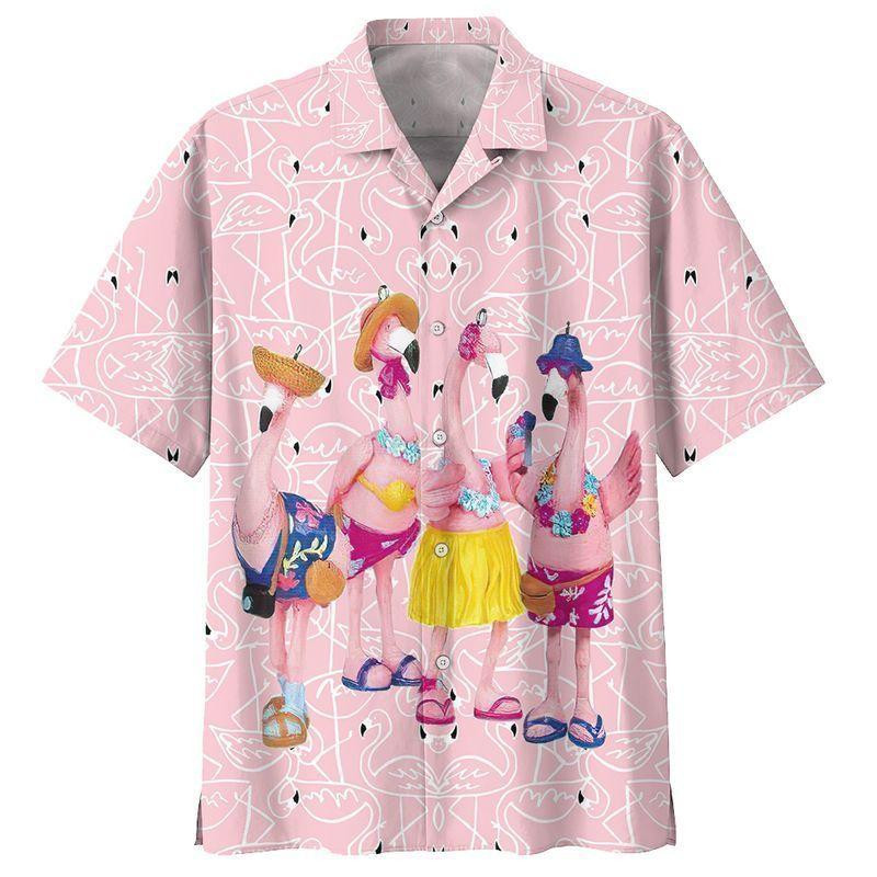 Flamingo Hawaiian Shirt Tropical Hawaiian Shirt For Men Women