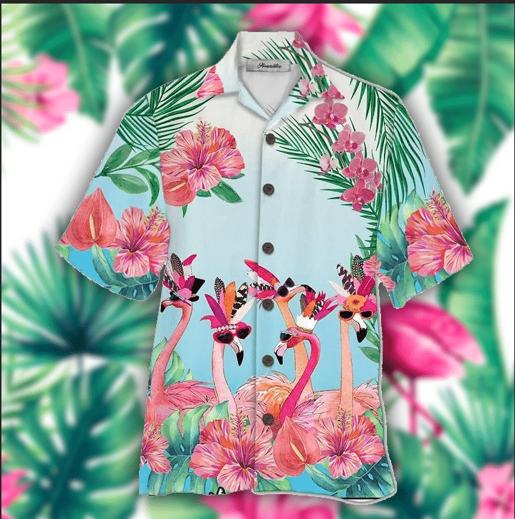 Flamingo Hawaiian Shirt Tropical Hawaiian Shirt For Men Women