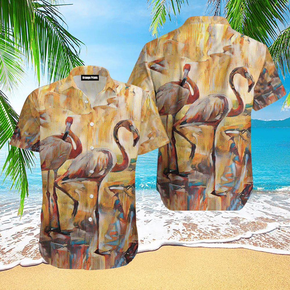 Flamingo Hawaiian Shirt Tropical Hawaiian Shirt For Men Hawaiian Shirt For Men Women