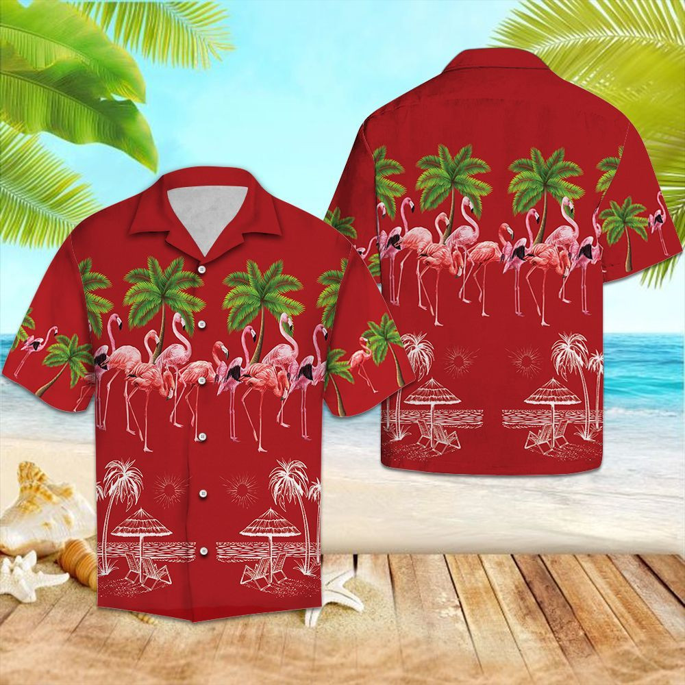 Flamingo Hawaiian Shirt Tropical Summer Hawaiian Shirt For Men Women