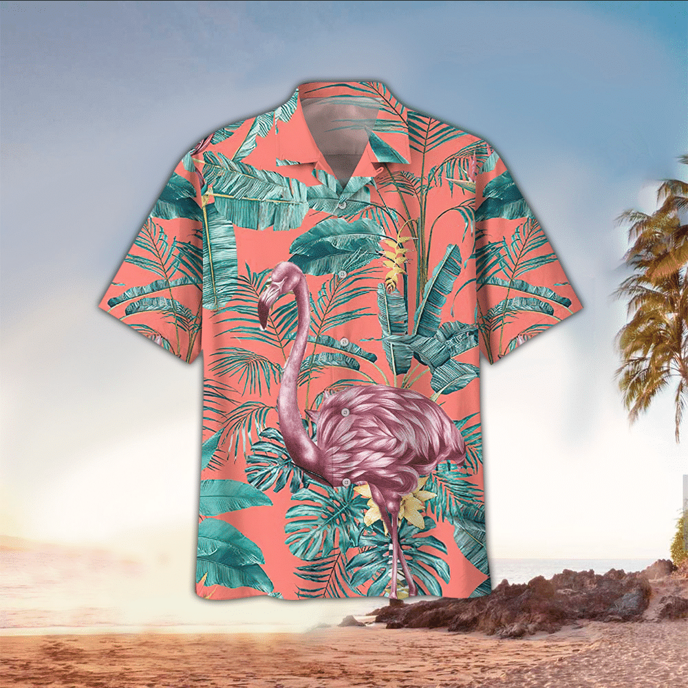 Flamingo Hawaiian Shirt Tropical Lovers Aloha Shirt Hawaiian Shirt For Men Women