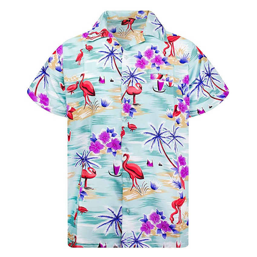 Flamingo Hawaiian Shirt Tropical Lovers Hawaiian Shirt Aloha Beach Shirt For Men Women