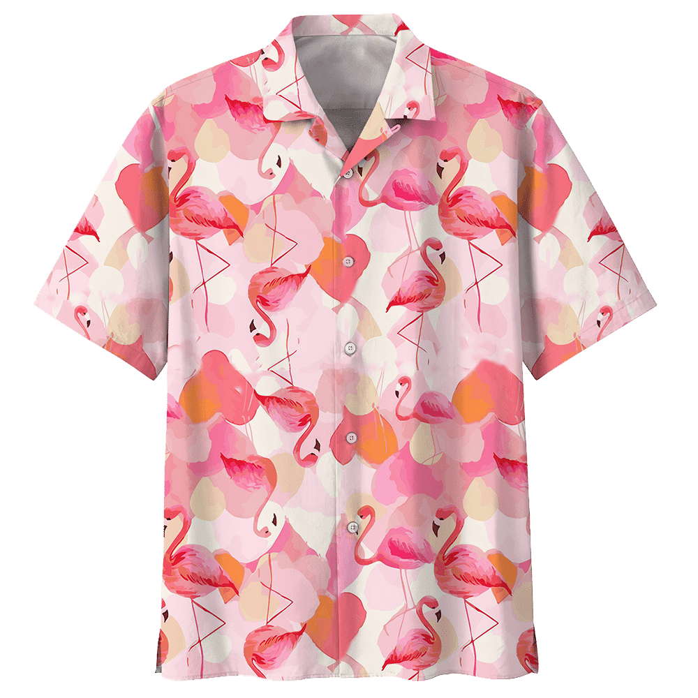 Flamingo Hawaiian Shirt Tropical Pink Hawaiian Shirt For Men Women