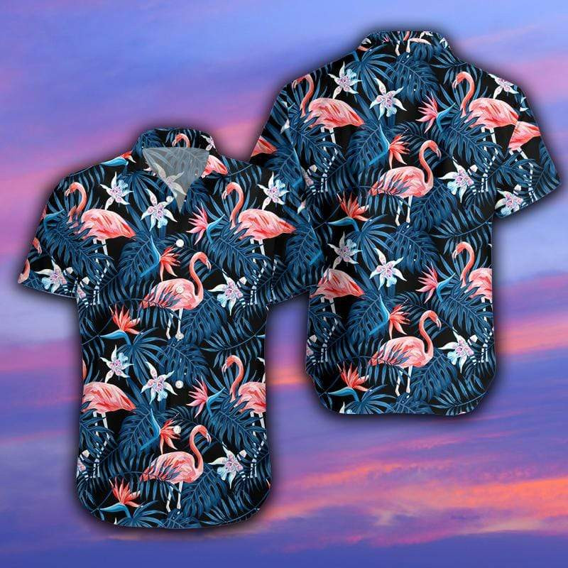 Flamingo Hawaiian Shirt Tropical Tropical Aloha Hawaiian Shirt For Men Women