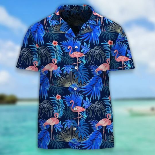 Tropical Flamingo Hawaiian Shirt Tropical Leaves Monstera Hawaiian Shirt For Men Women