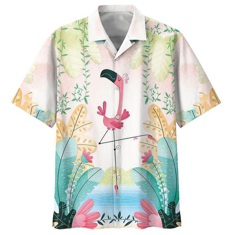 Flamingo Hawaiian Shirt Tropical Hawaiian Shirt For Men Women