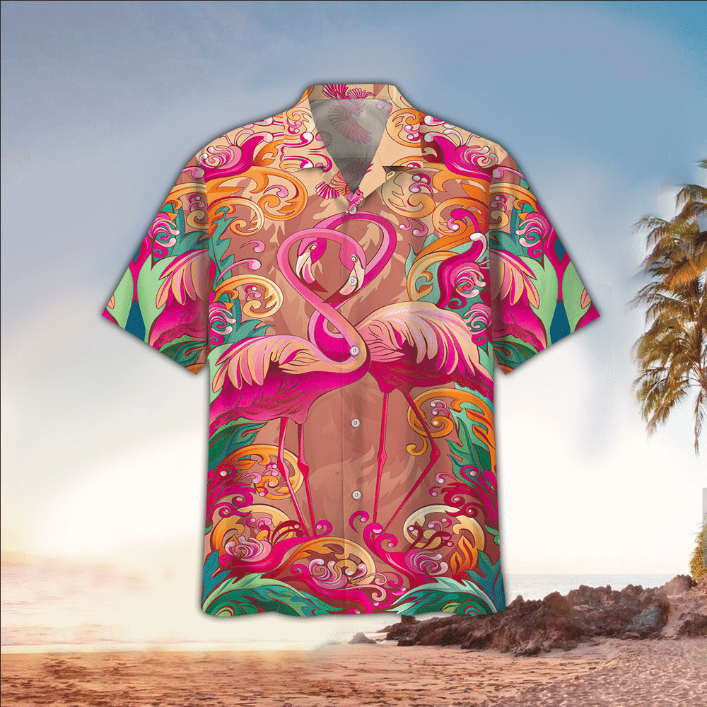 Flamingo Hawaiian Shirt Tropical Lovers Aloha Shirt Hawaiian Shirt For Men Women