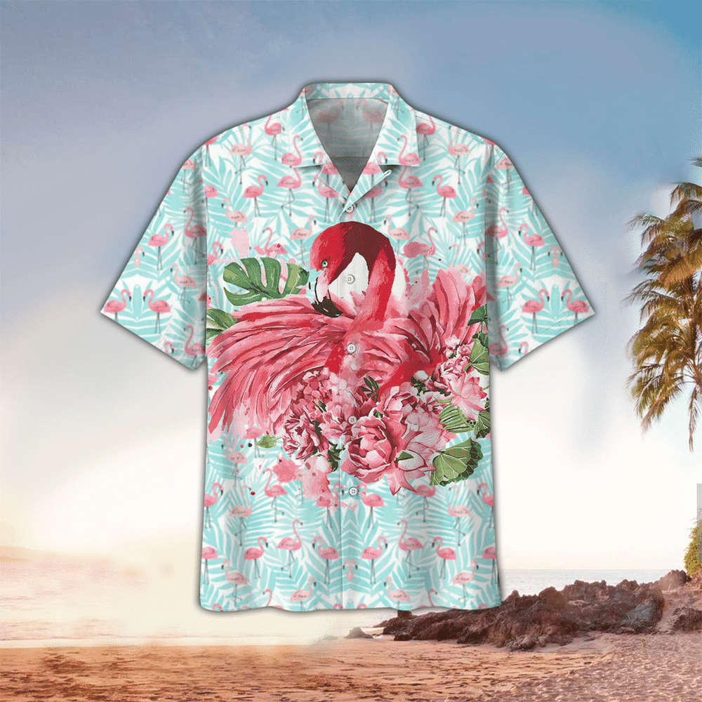 Flamingo Hawaiian Shirt Tropical Lovers Apparel Flamingo Hawaiian Shirt Tropical Lovers Button Up Shirt