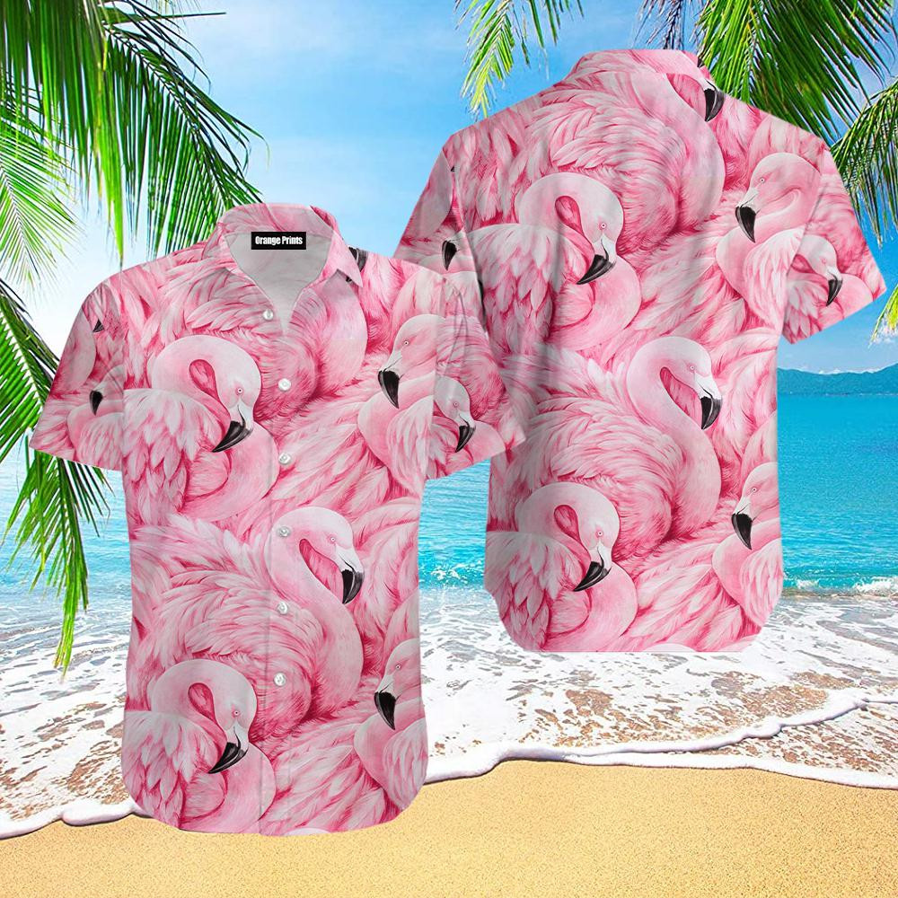 Flamingo Hawaiian Shirt Tropical Hawaiian Shirt For Men Hawaiian Shirt For Men Women