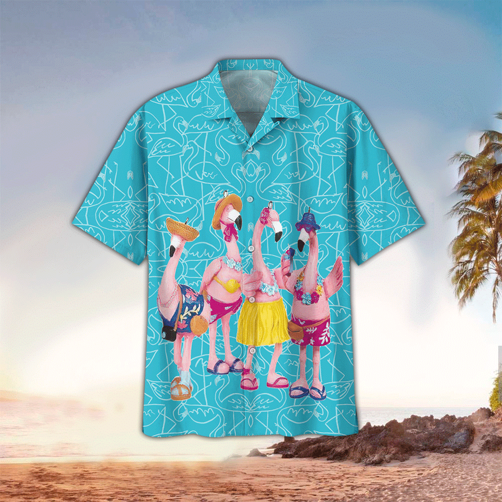 Flamingo Hawaiian Shirt Tropical Lovers Apparel Flamingo Hawaiian Shirt Tropical Lovers Button Up Shirt