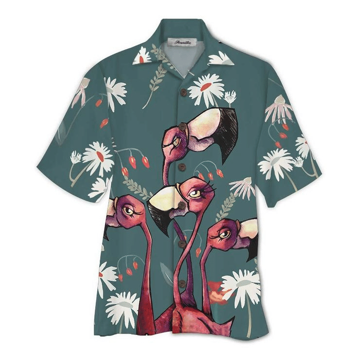 Flamingo Hawaiian Shirt Tropical Colorful Hawaiian Shirt For Men Women