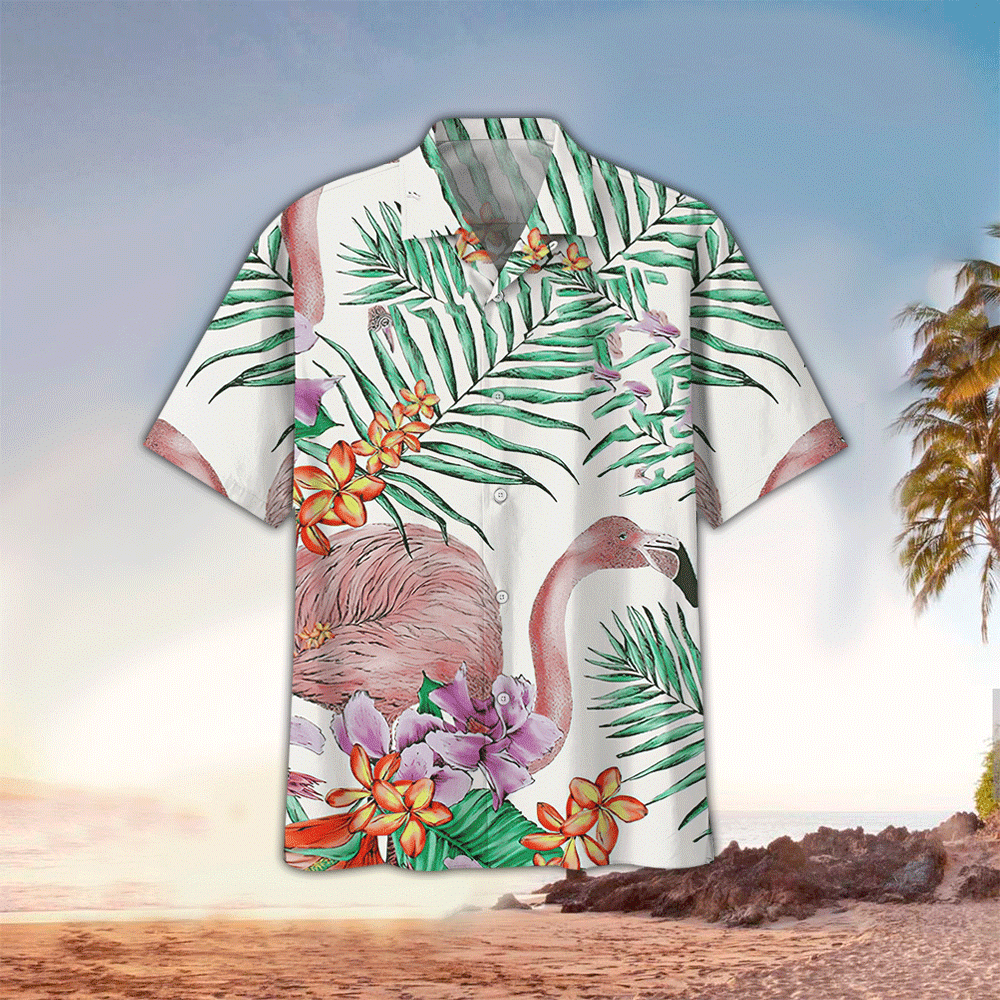 Flamingo Hawaiian Shirt Tropical Lovers Aloha Shirt Hawaiian Shirt For Men Women