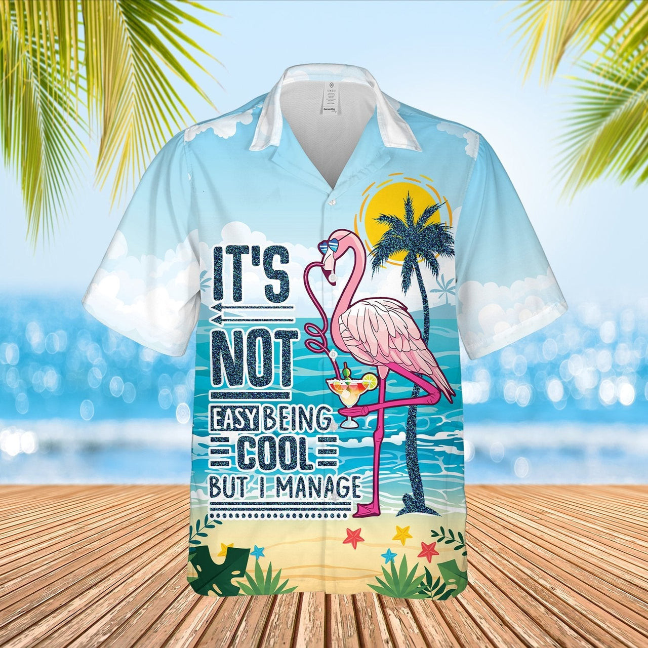 Flamingo Hawaiian Shirt Tropical Not Easy Being Cool But I Manage Hawaiian Shirt For Men Women