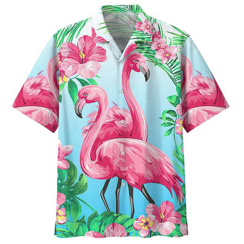 Flamingo Hawaiian Shirt Tropical Hawaiian Shirt For Men Hawaiian Shirt For Men Women