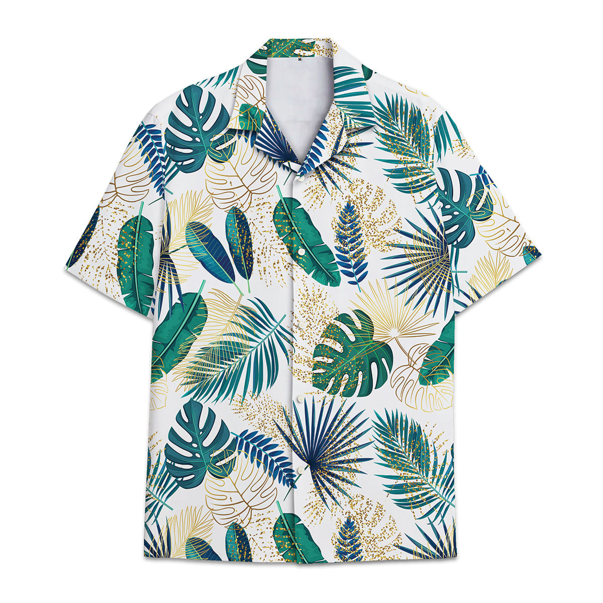 Hawaiian Shirt Tropical Plant Print Pattern Coconut Leaves Coconut Tree Monstera Leaves