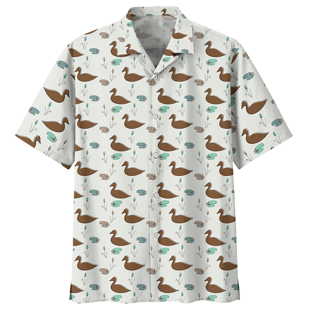 Duck Hawaiian Shirt Colorful Short Sleeve Summer Beach Casual Shirt For Men And Women