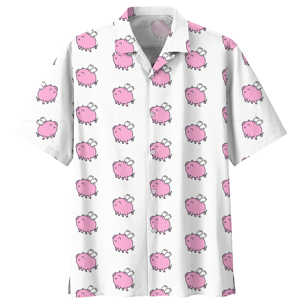 Pig Aloha Hawaiian Shirt Colorful Short Sleeve Summer Beach Casual Shirt For Men And Women