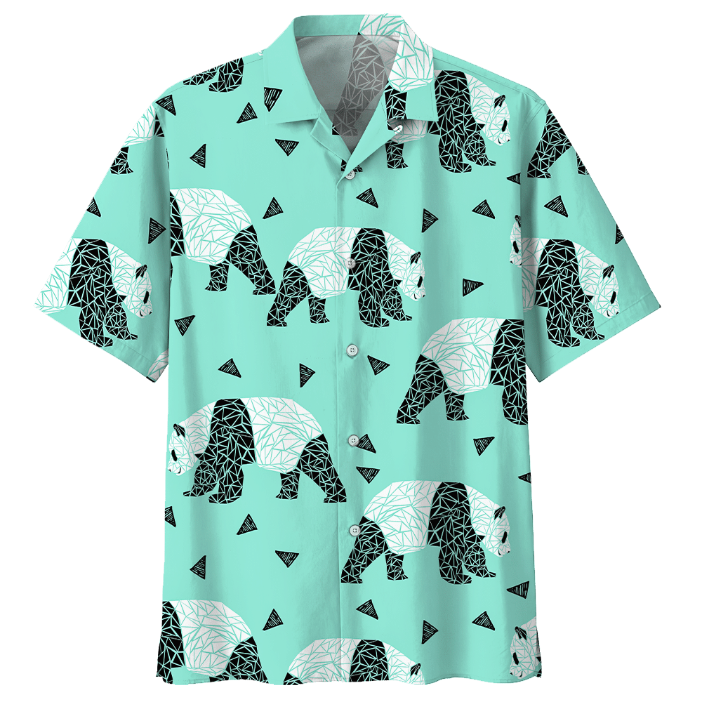 Bear Hawaiian Shirt Colorful Short Sleeve Summer Beach Casual Shirt For Men And Women