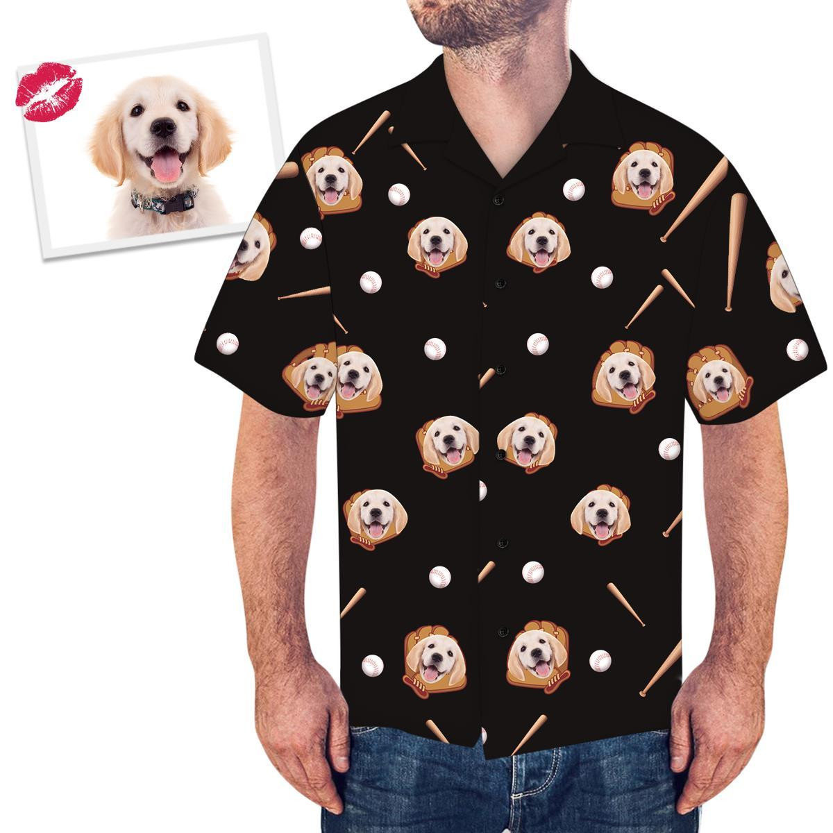 Custom Dog Face All Over Print Hawaiian Shirt Love Your Pet Colorful Short Sleeve Summer Beach Casual Shirt For Men And Women