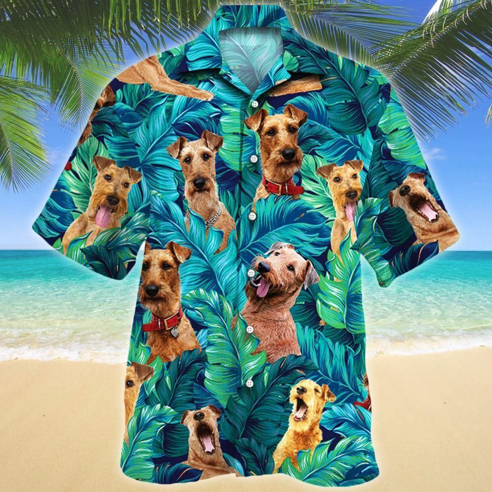 Irish Terrier Dog Lovers Aloha Hawaiian Shirt Colorful Short Sleeve Summer Beach Casual Shirt For Men And Women