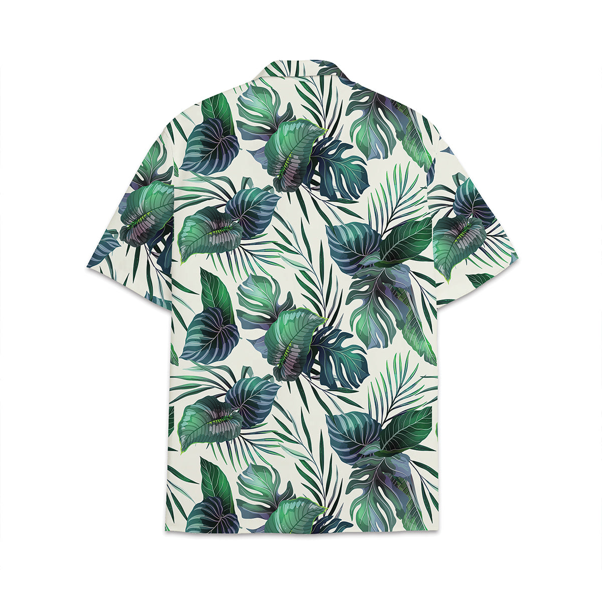 Hawaiian Shirt Tropical Plant Print Pattern Coconut Leaves Coconut Tree Monstera Leaves