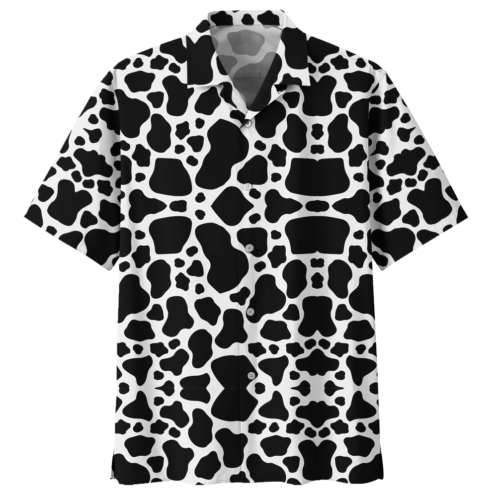 Cow Hawaiian Shirt Colorful Short Sleeve Summer Beach Casual Shirt For Men And Women