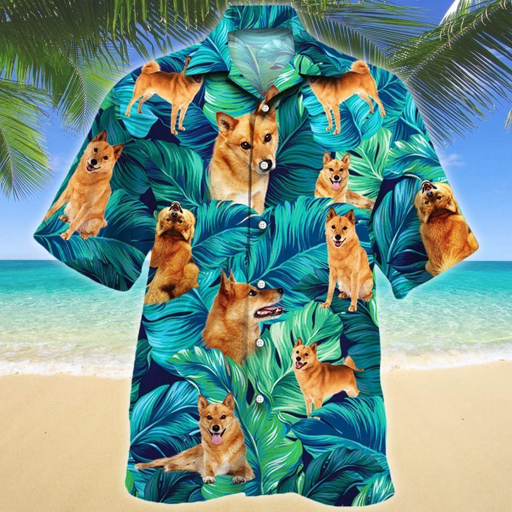 Finnish Spitz Dog Lovers Aloha Hawaiian Shirt Colorful Short Sleeve Summer Beach Casual Shirt For Men And Women