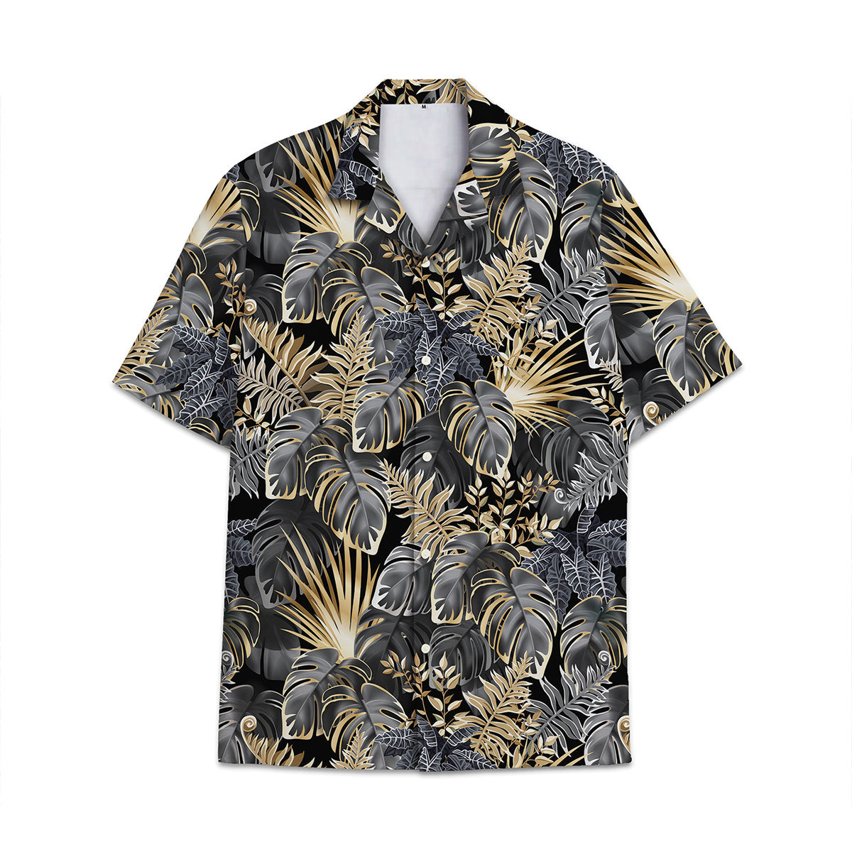 Hawaiian Shirt Tropical Plant Print Pattern Coconut Leaves Coconut Tree Monstera Leaves