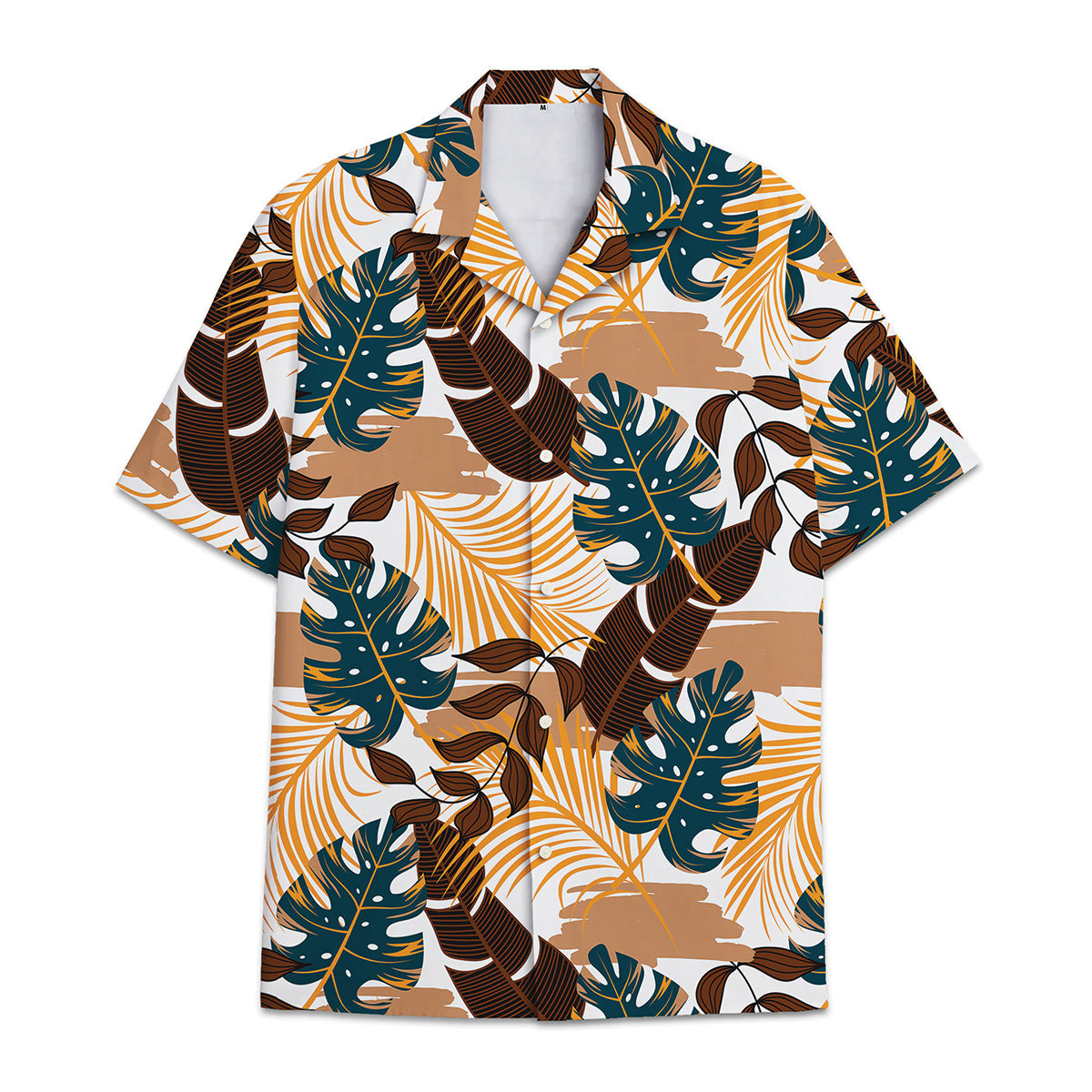 Hawaiian Shirt Tropical Plant Print Pattern Coconut Leaves Coconut Tree Monstera Leaves