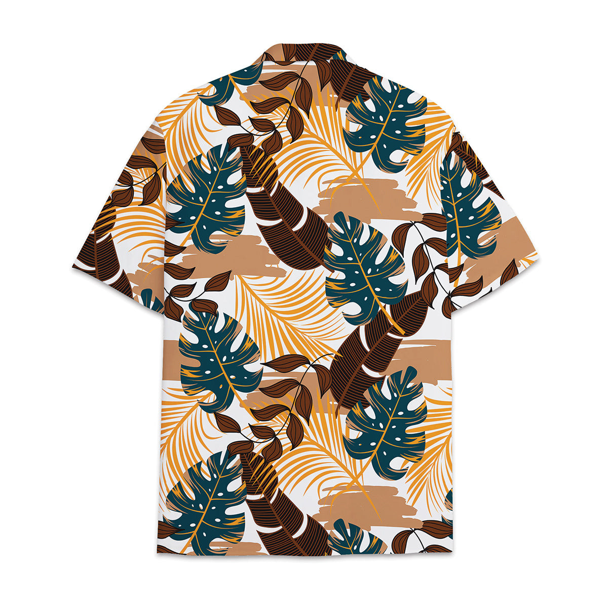 Hawaiian Shirt Tropical Plant Print Pattern Coconut Leaves Coconut Tree Monstera Leaves