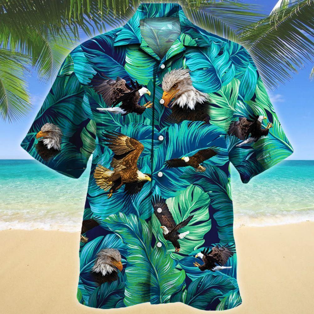 Eagle Lovers Aloha Hawaiian Shirt Colorful Short Sleeve Summer Beach Casual Shirt For Men And Women