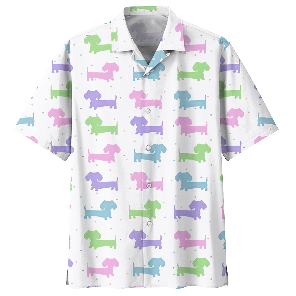 Dachshund Aloha Hawaiian Shirt Colorful Short Sleeve Summer Beach Casual Shirt For Men And Women