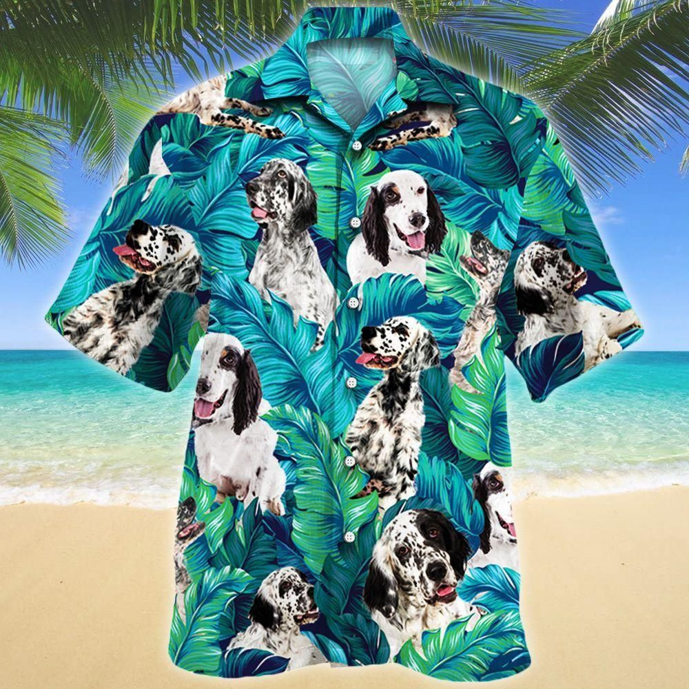 English Setter Dog Lovers Aloha Hawaiian Shirt Colorful Short Sleeve Summer Beach Casual Shirt For Men And Women