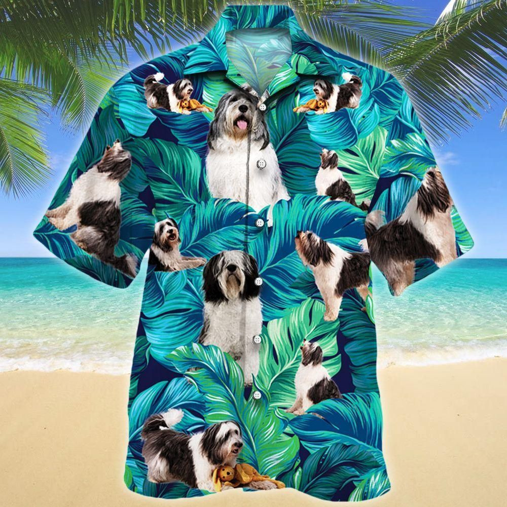 Polish Lowland Sheepdog Dog Lovers Aloha Hawaiian Shirt Colorful Short Sleeve Summer Beach Casual Shirt For Men And Women