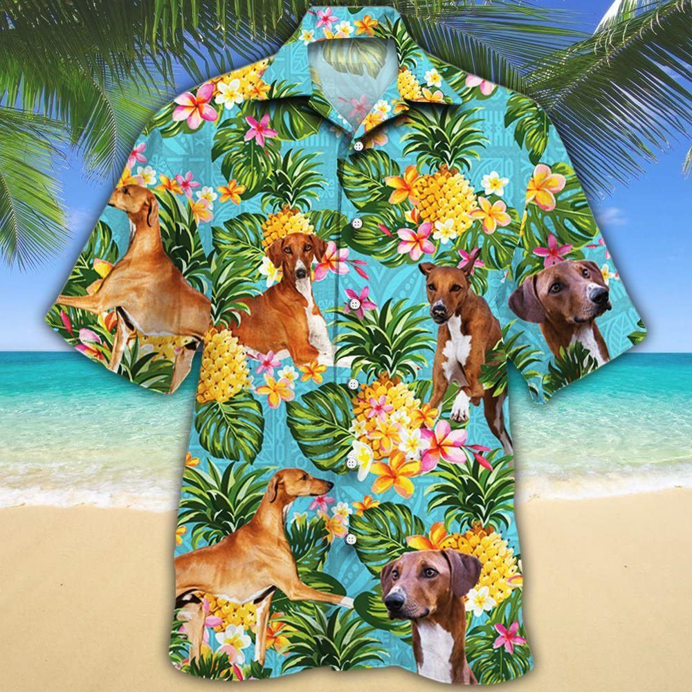 Azawakh Dog Lovers Pineapple Aloha Hawaiian Shirt Colorful Short Sleeve Summer Beach Casual Shirt For Men And Women