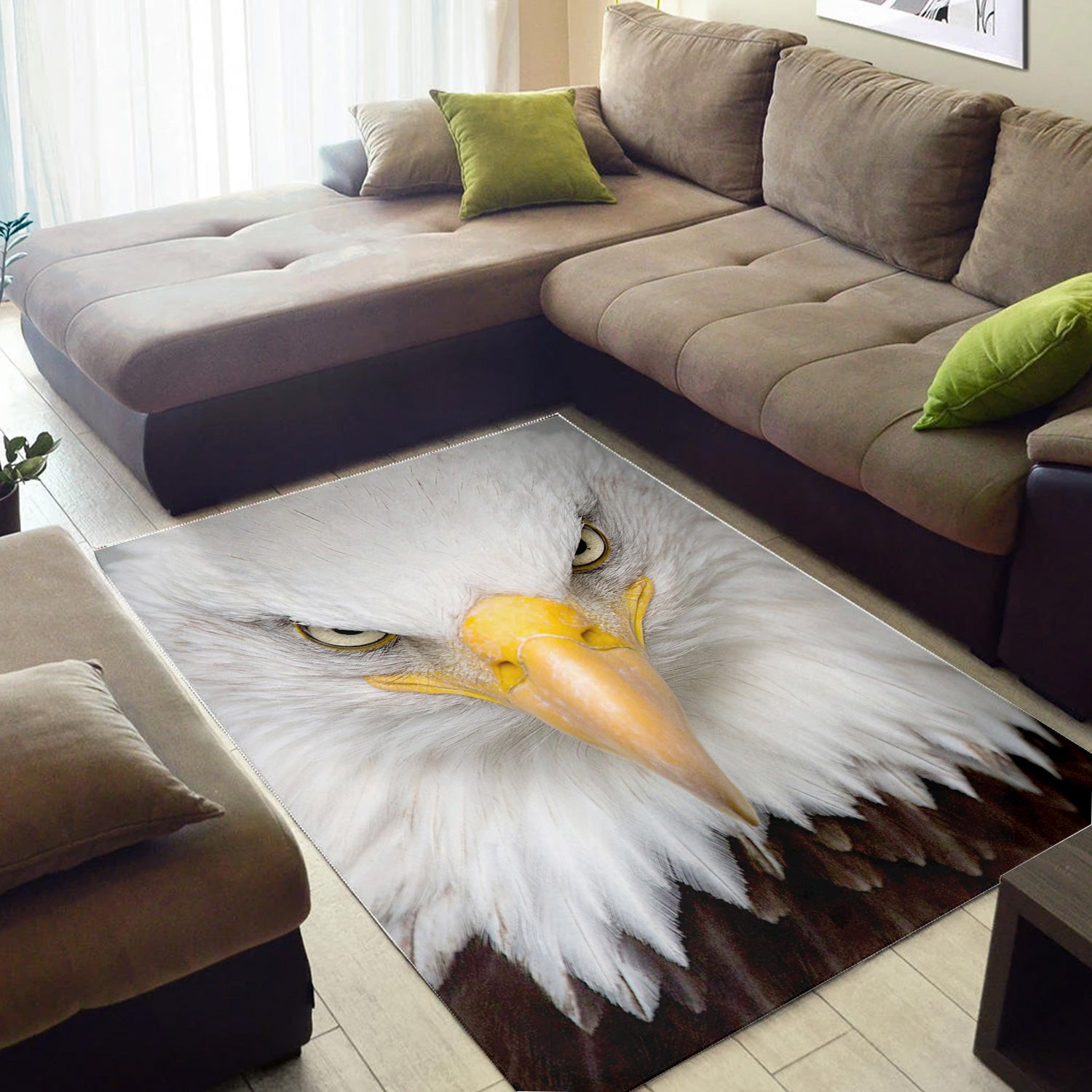 Sharp Eagle Eyes Rug Living room and Bedroom Rug Christmas Gift US Decor