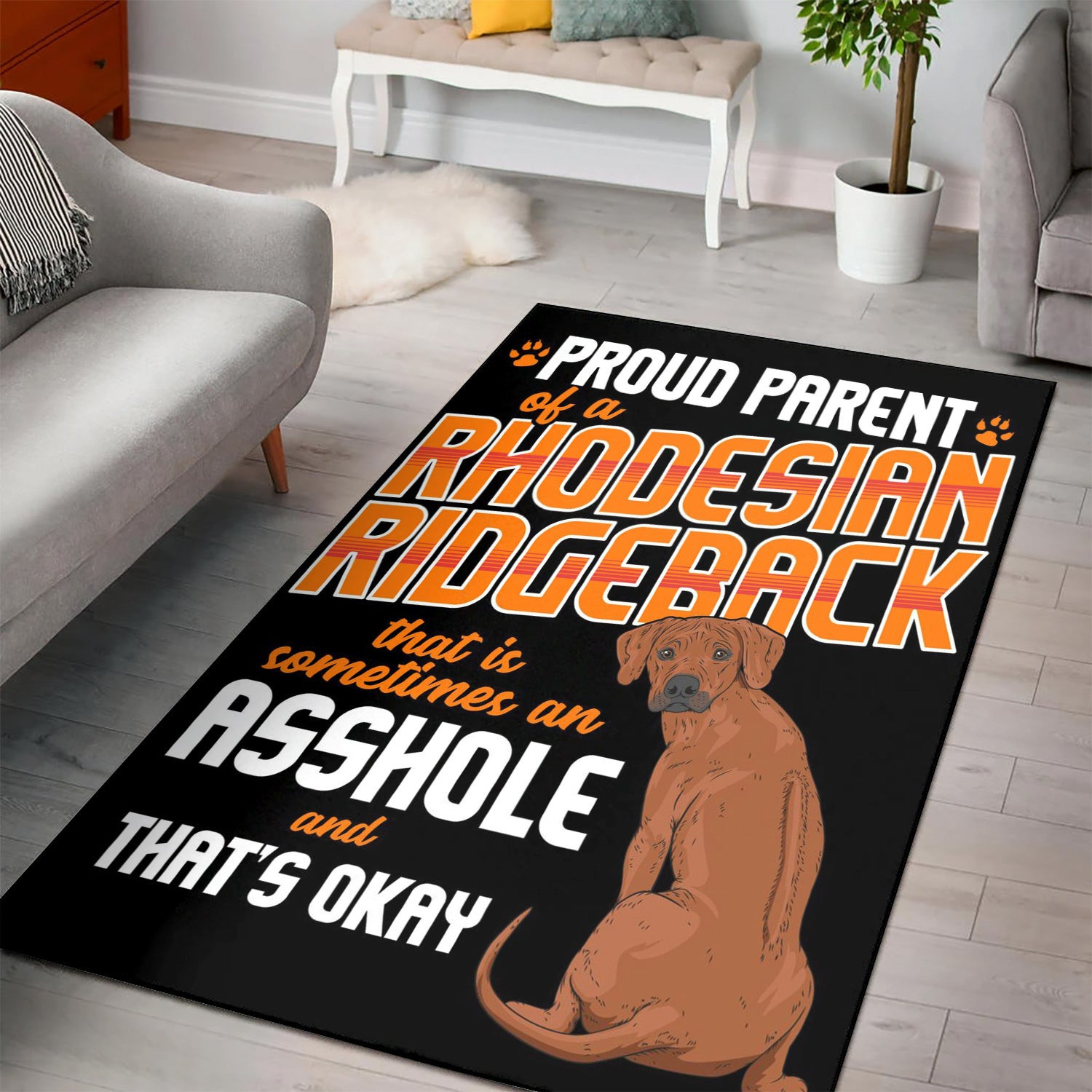 Rhodesian Ridgeback Area Rug Living Room Rug Home Decor Floor Decor