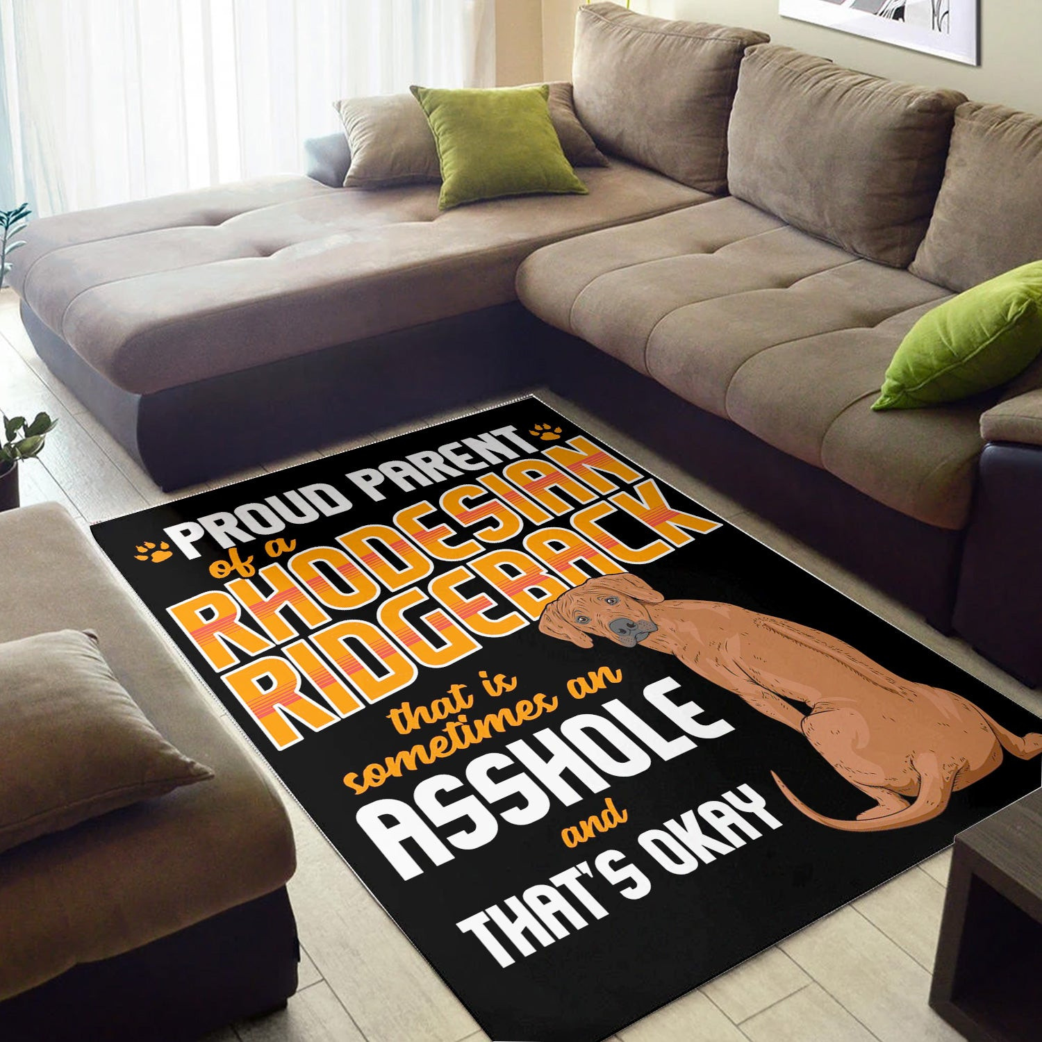 Rhodesian Ridgeback Area Rug Living Room Rug Home Decor Floor Decor