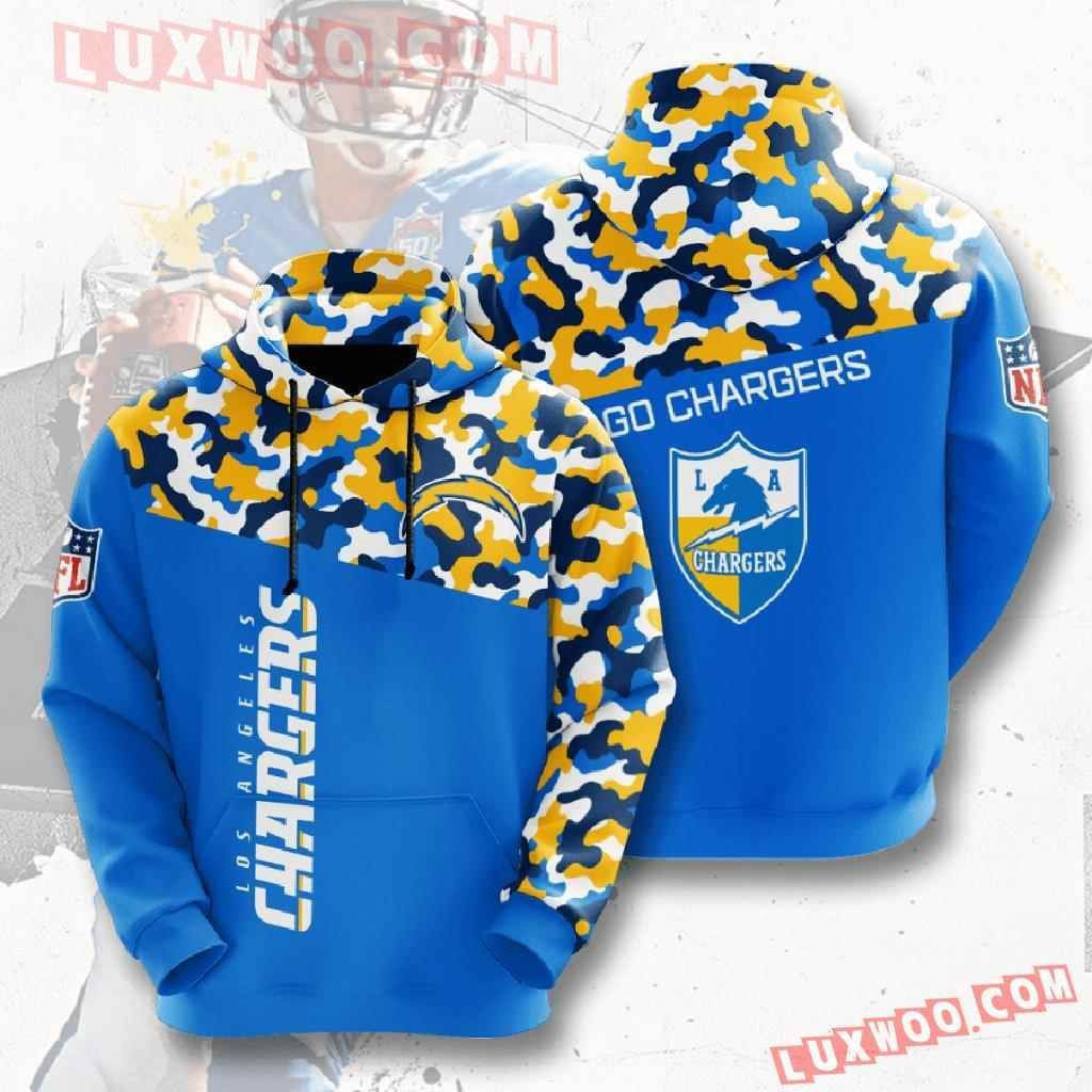 Nfl Los Angeles Chargers 3d Hoodies Printed Zip Hoodies Sweatshirt Jacket  2021