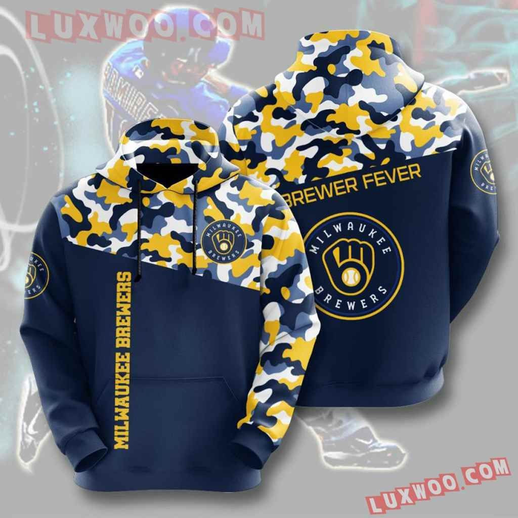 Mlb Milwaukee Brewers 3d Hoodies Printed Zip Hoodies Sweatshirt Jacket 2021