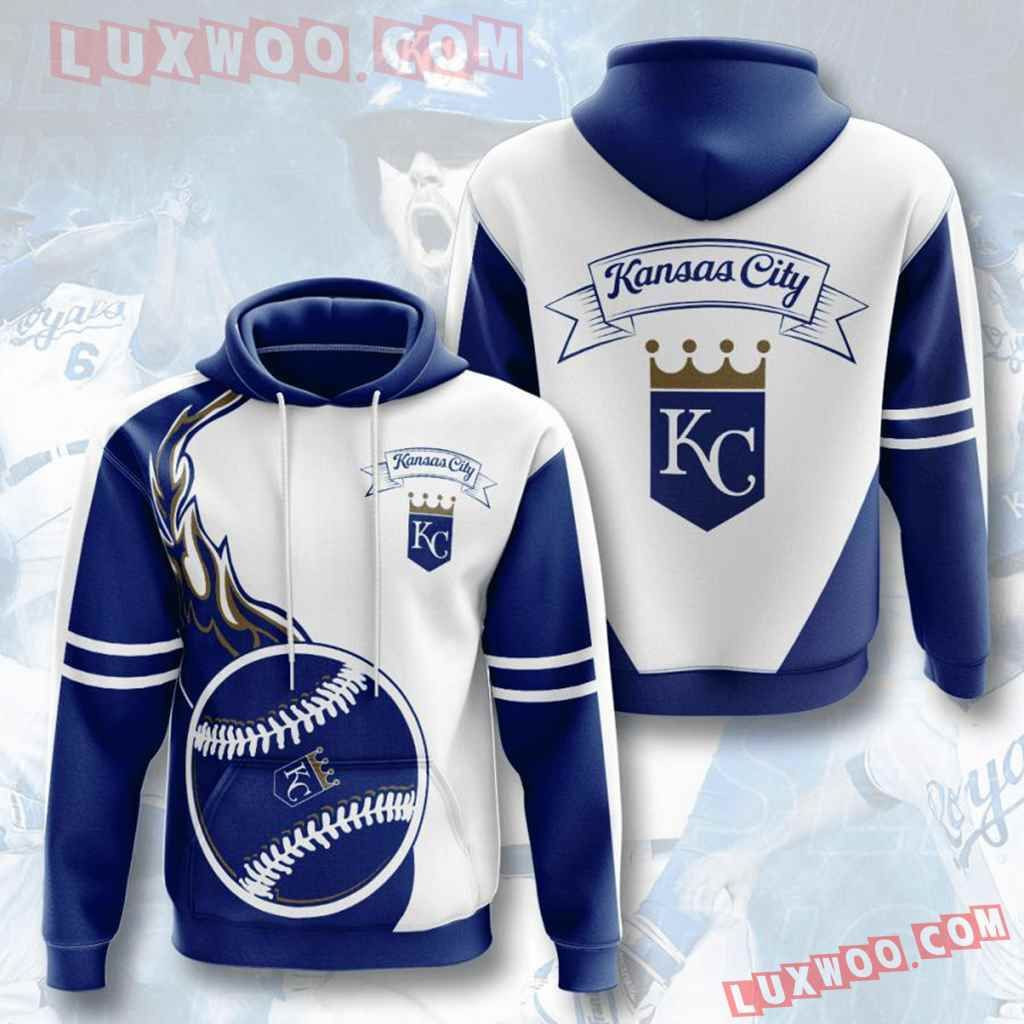 Mlb Kansas City Royals 3d Hoodies Printed Zip Hoodies Sweatshirt Jacket  2021