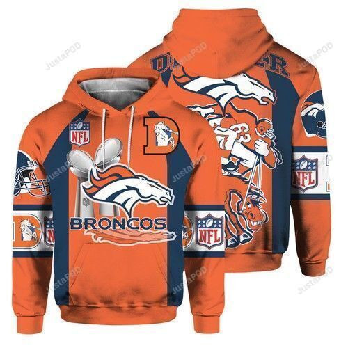 NFL Denver Broncos 3D All Over Print Hoodie, Zip-up Hoodie