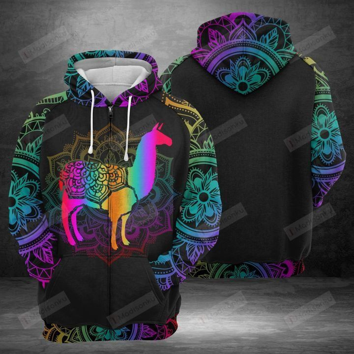 Beautiful Llama For Unisex 3D All Over Print Hoodie, Zip-up Hoodie